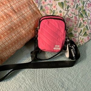 Steve Madden Vibrant Pink Quilted Crossbody Bag